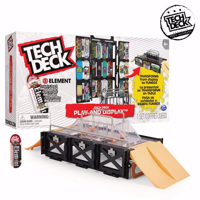 Tech Deck Play and Display Me Paketo Rampas pou Metamorfonetai, Thiki Probolis kai Metaforas kai Monadiko Sanidaki